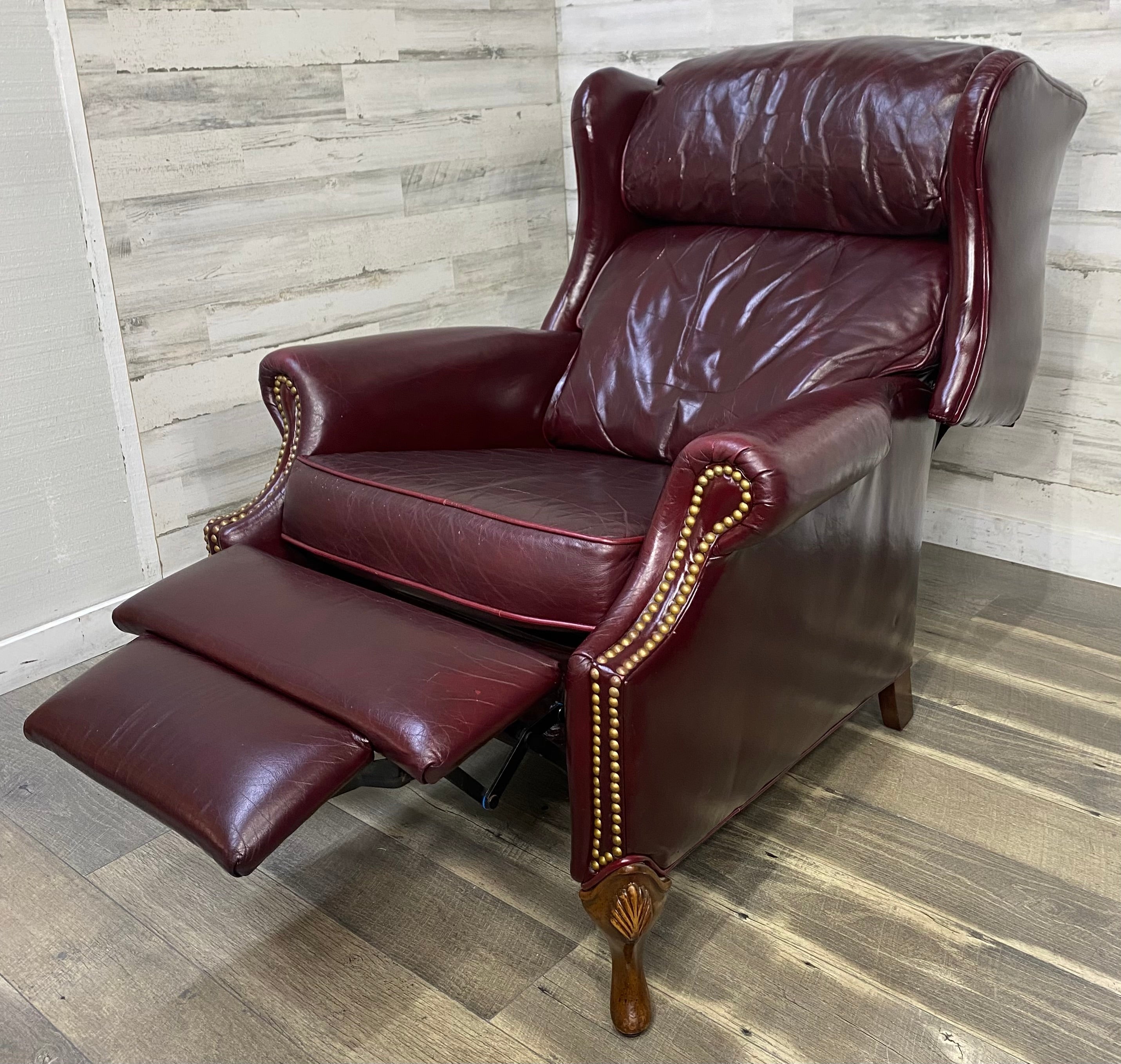 Maroon Leather Flexsteel Recliner