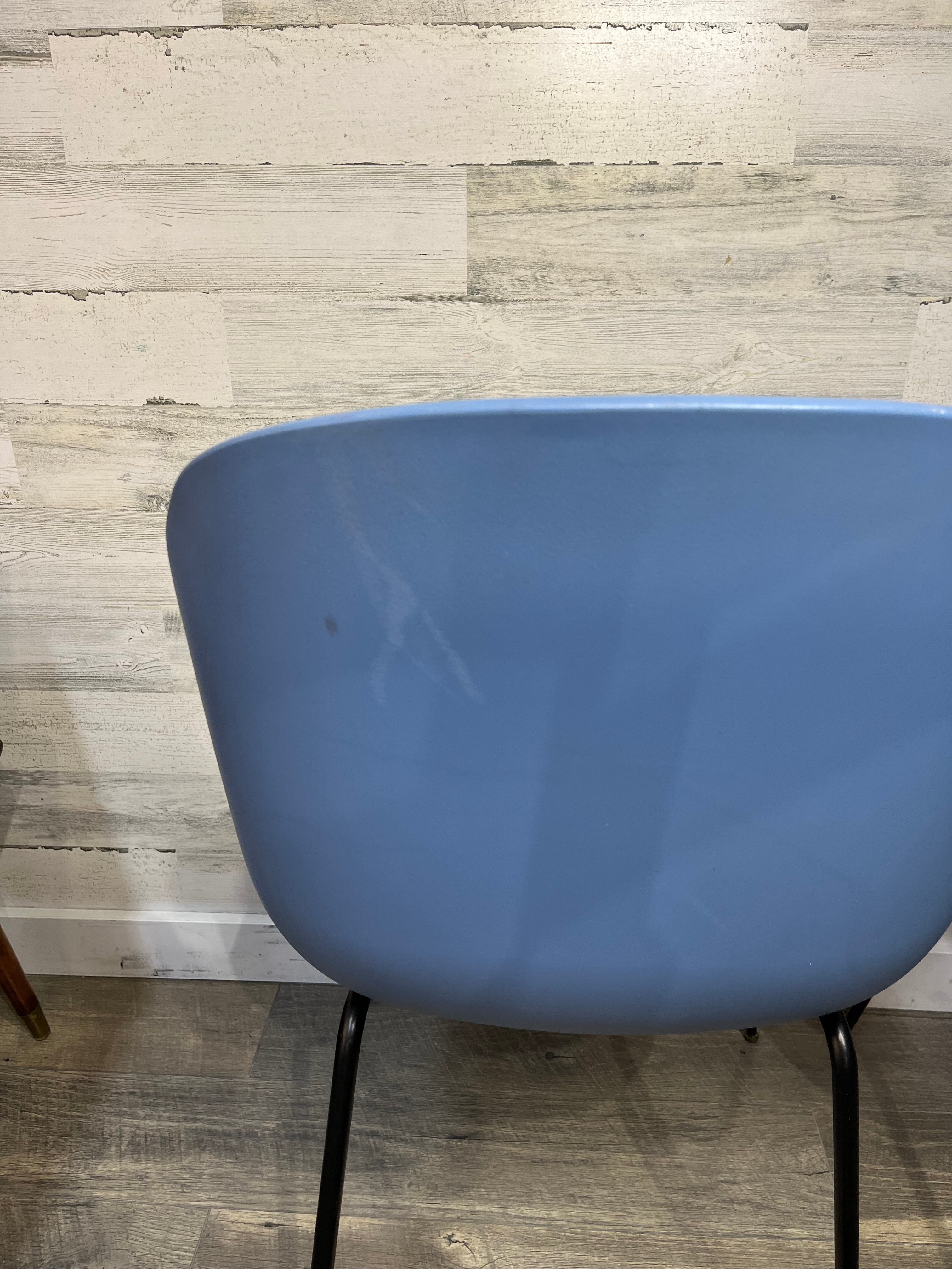 Set Of Two Blue Modern Beetle Chairs