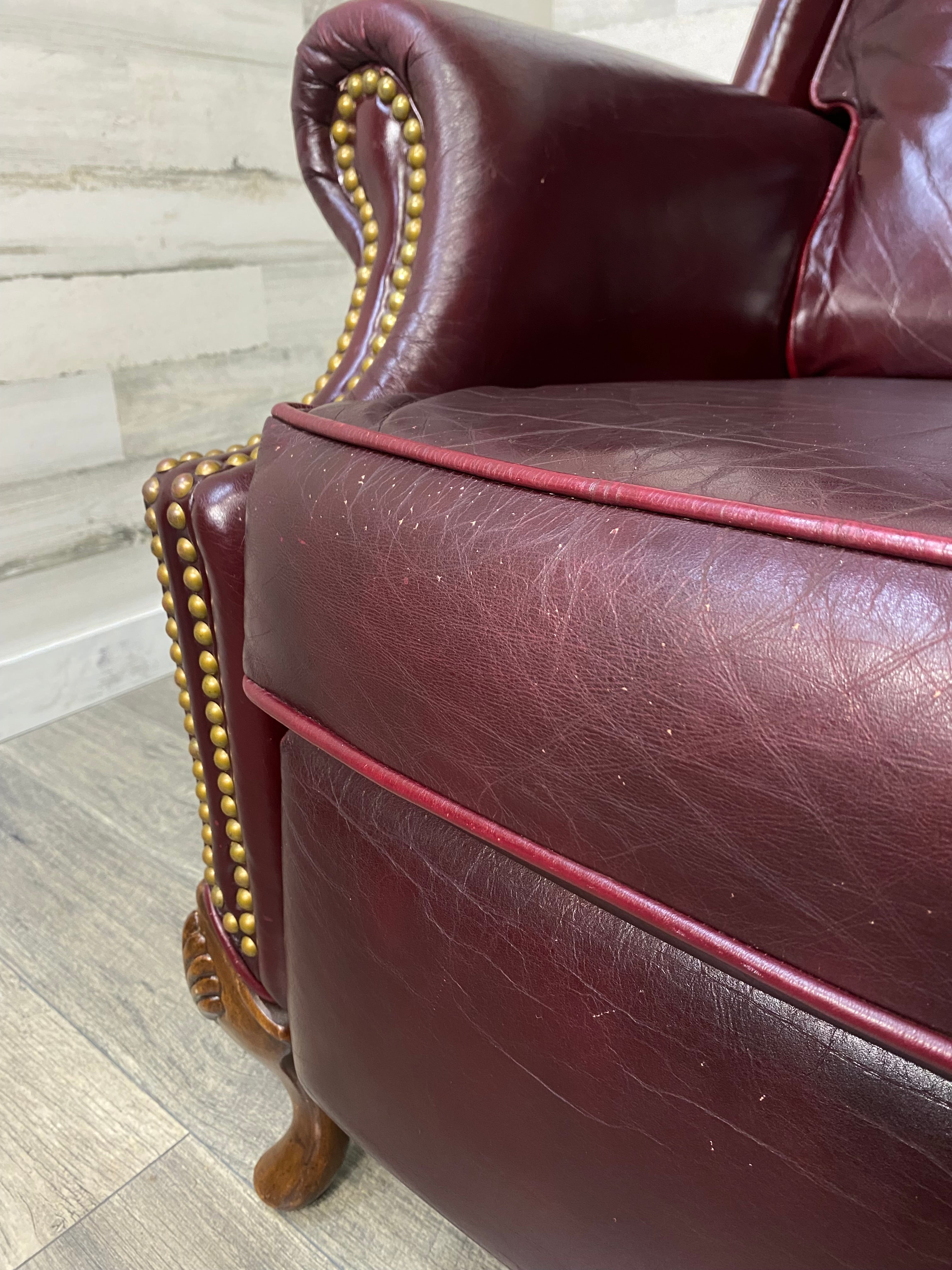 Maroon Leather Flexsteel Recliner